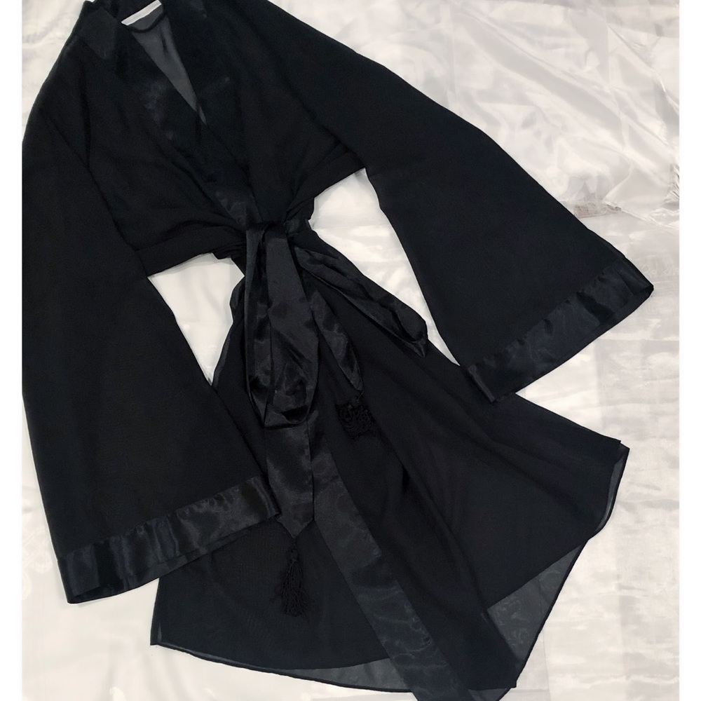 A beautiful black robe from Valerie Stevens